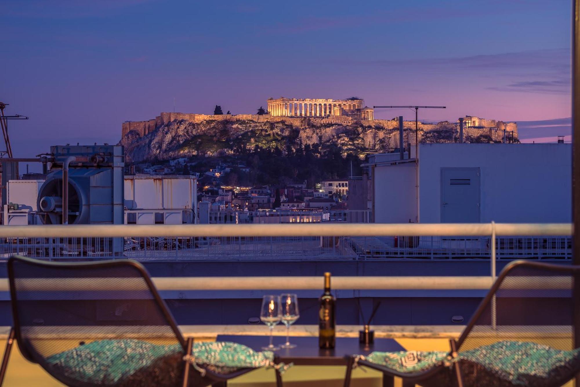Acropolis View Mini Sky Suite & Hot Tub Athene Buitenkant foto