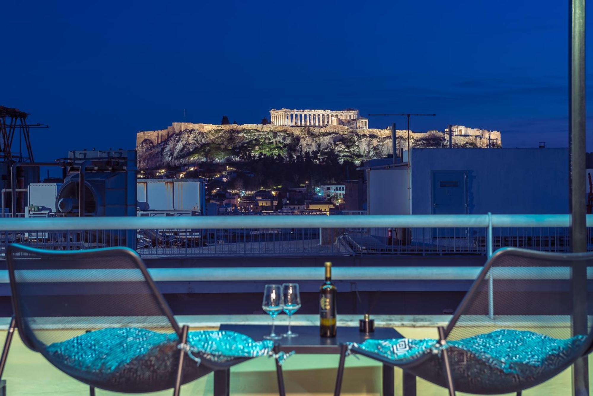 Acropolis View Mini Sky Suite & Hot Tub Athene Buitenkant foto