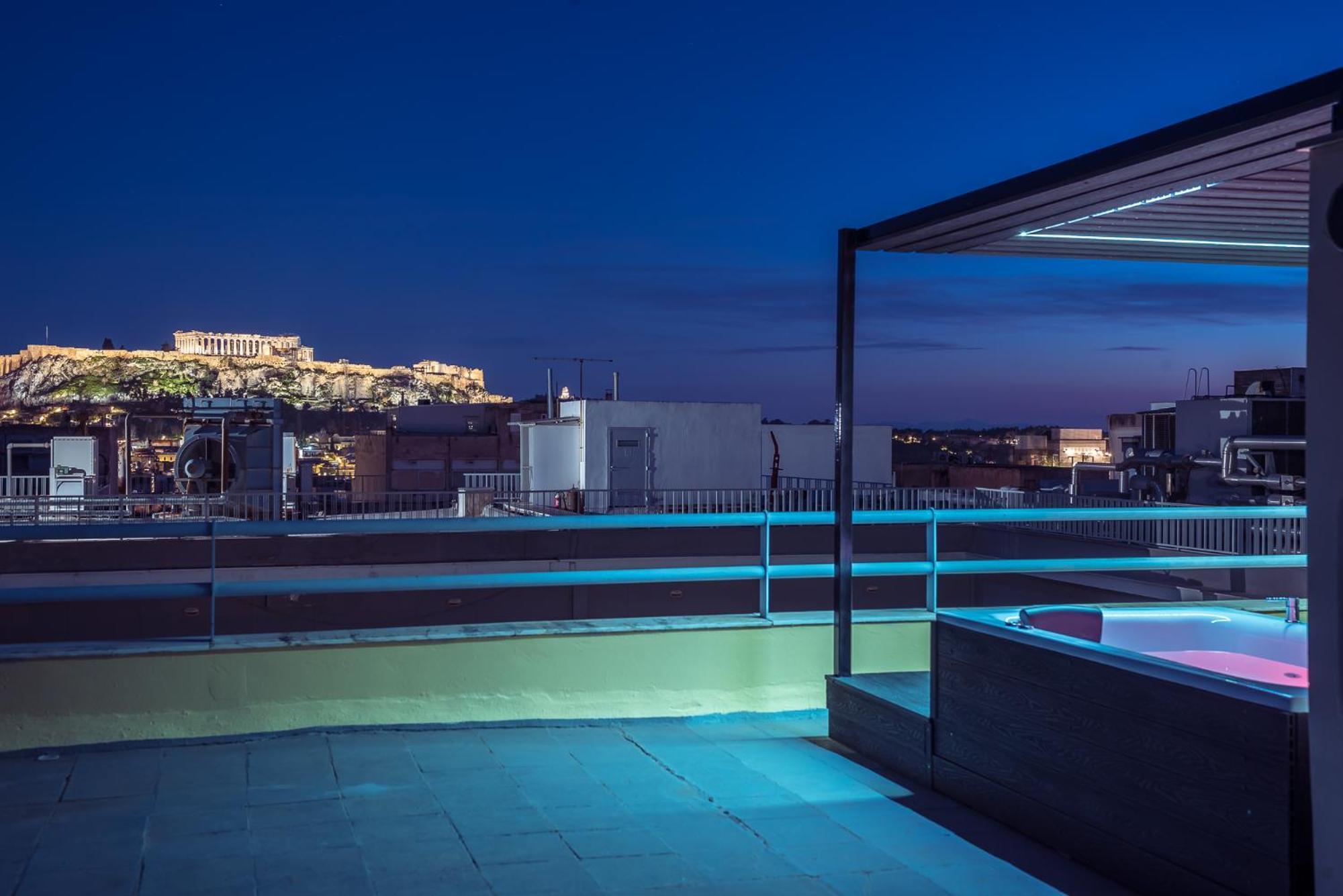 Acropolis View Mini Sky Suite & Hot Tub Athene Buitenkant foto