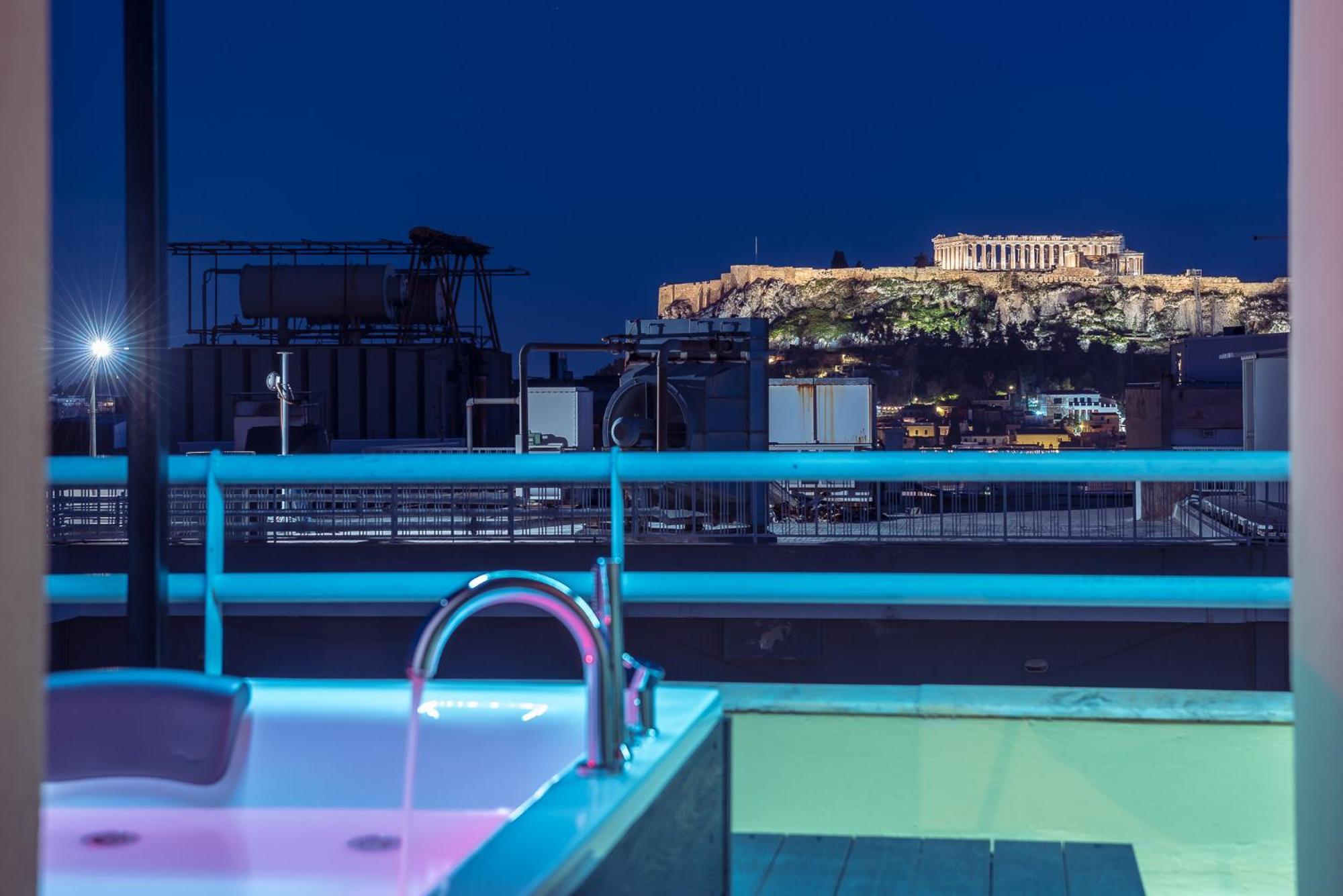 Acropolis View Mini Sky Suite & Hot Tub Athene Buitenkant foto