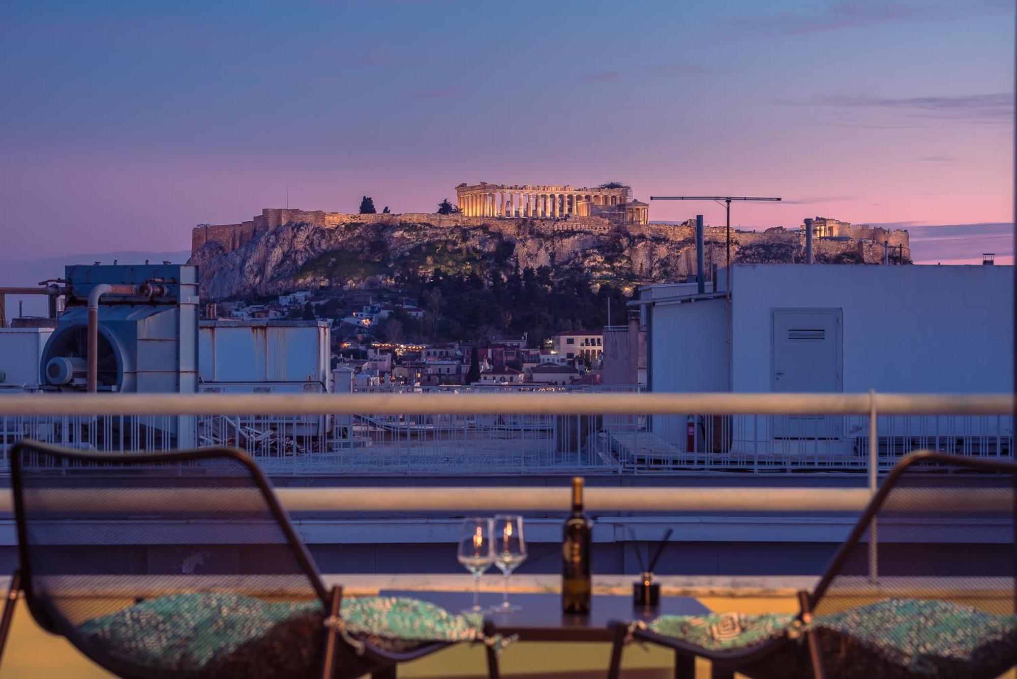 Acropolis View Mini Sky Suite & Hot Tub Athene Buitenkant foto