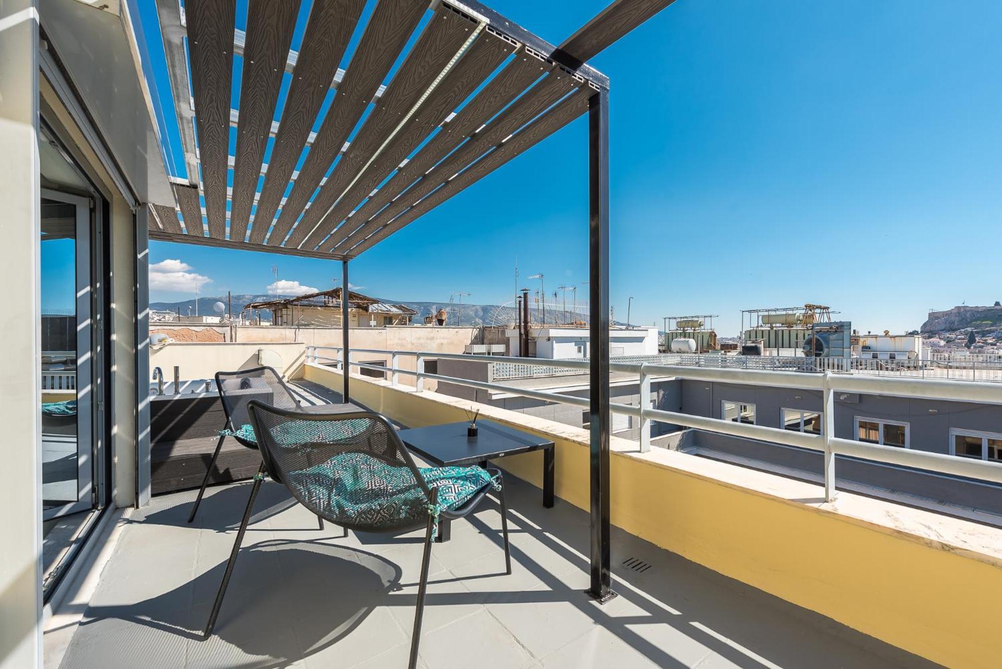 Acropolis View Mini Sky Suite & Hot Tub Athene Buitenkant foto