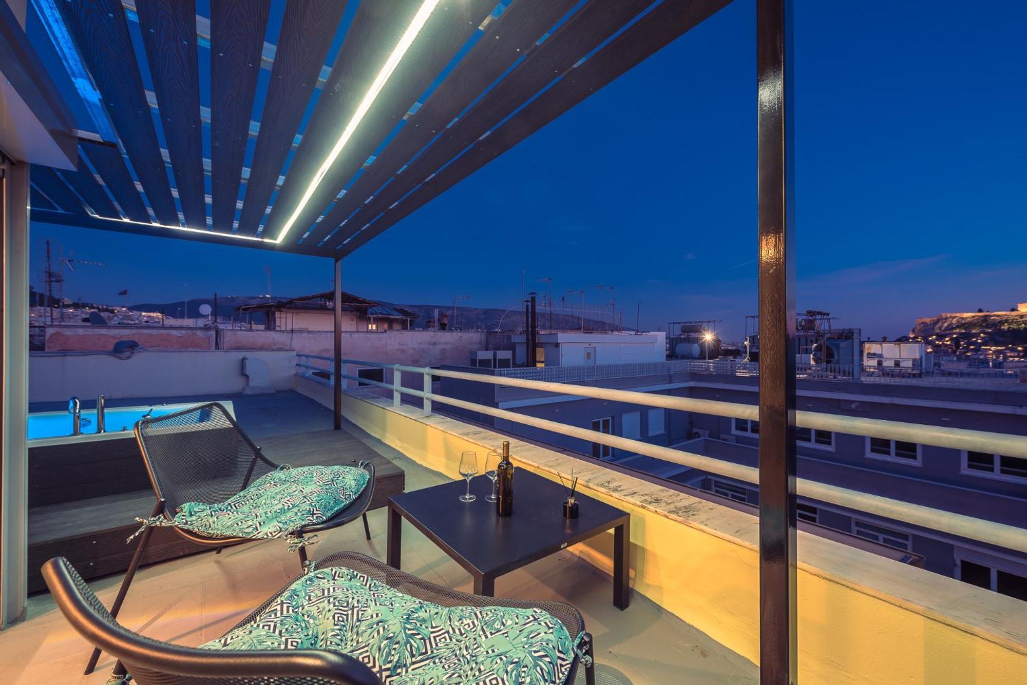 Acropolis View Mini Sky Suite & Hot Tub Athene Buitenkant foto