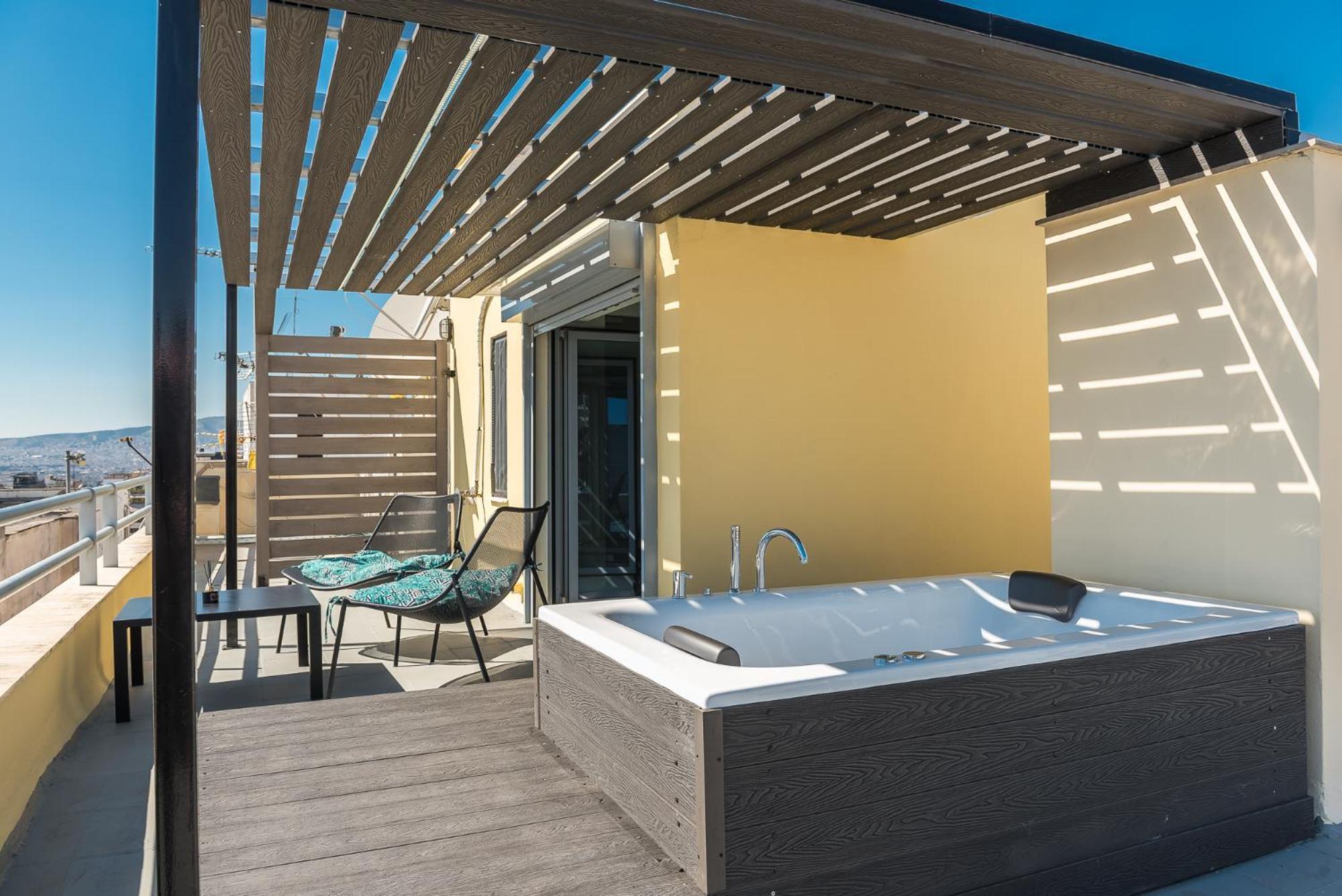 Acropolis View Mini Sky Suite & Hot Tub Athene Buitenkant foto
