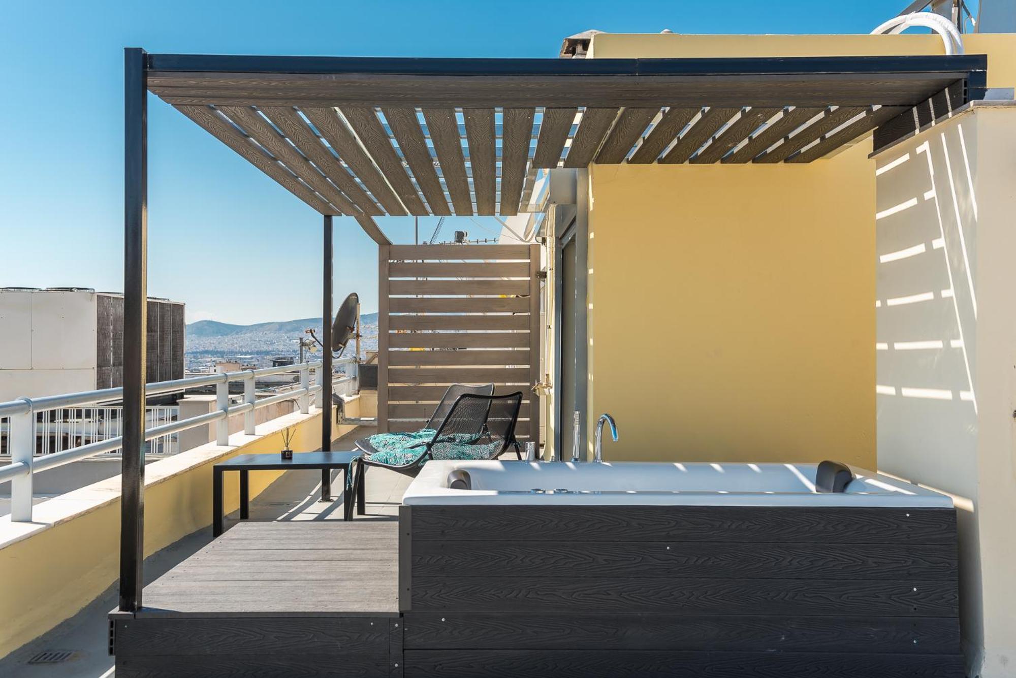 Acropolis View Mini Sky Suite & Hot Tub Athene Buitenkant foto