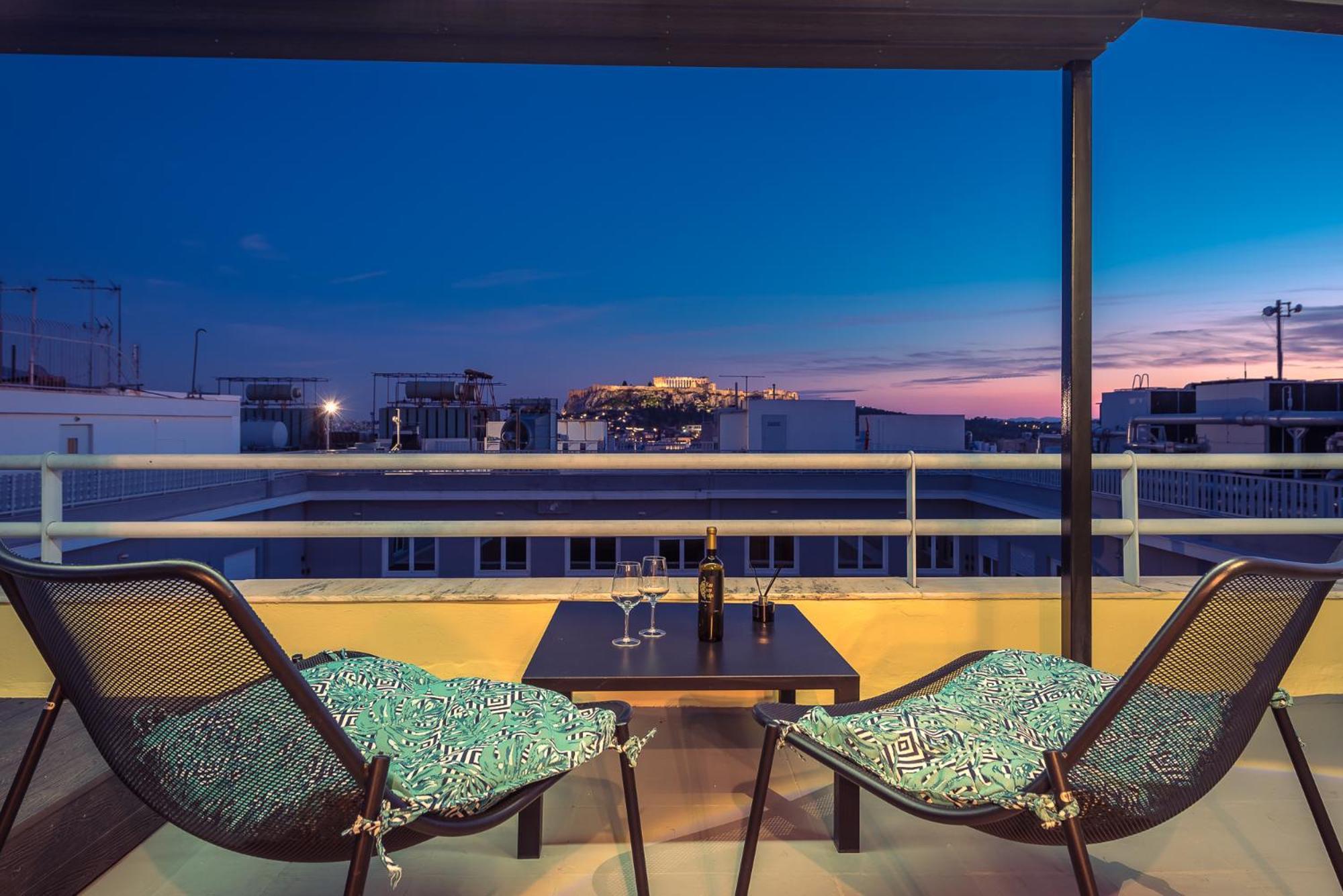 Acropolis View Mini Sky Suite & Hot Tub Athene Buitenkant foto