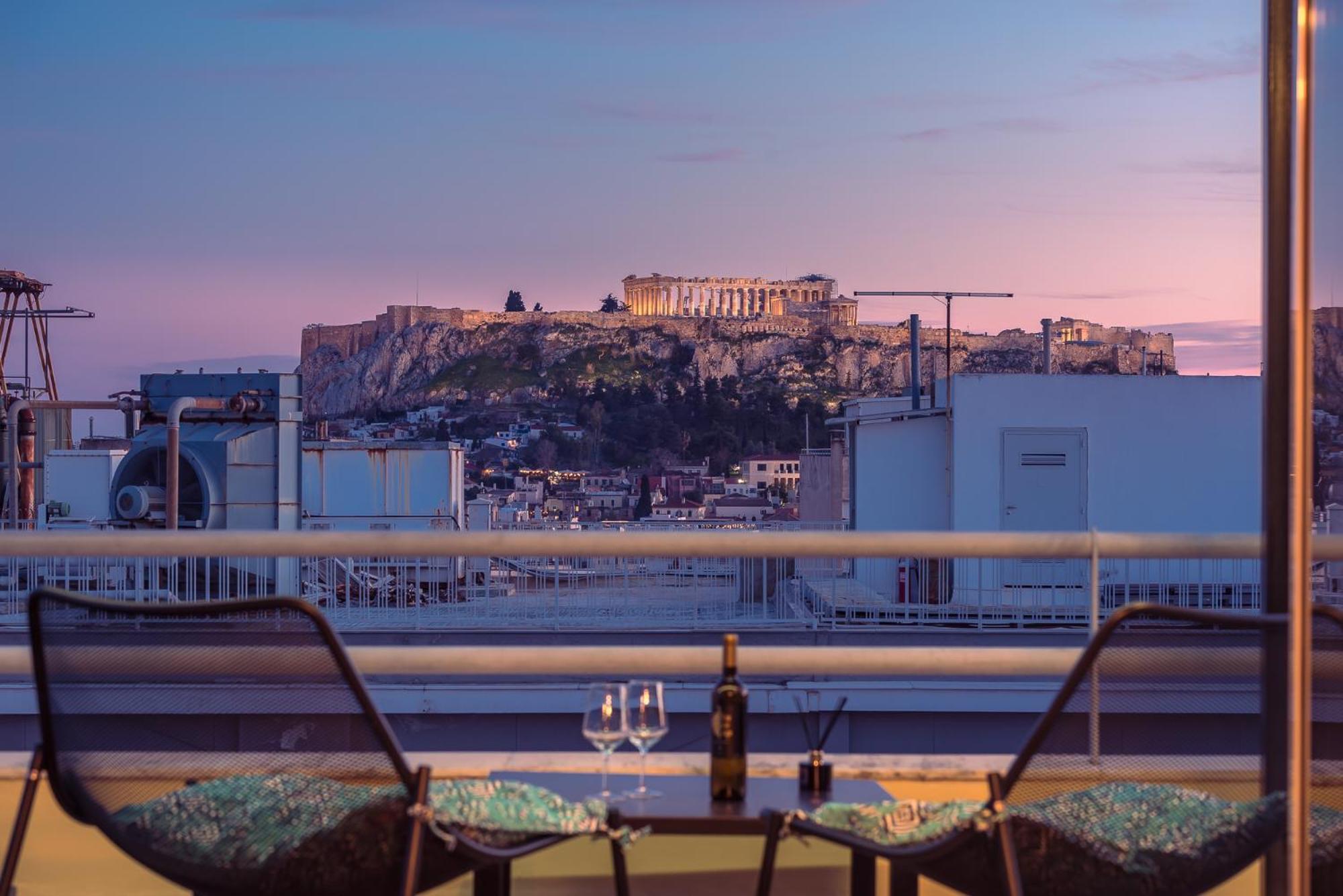 Acropolis View Mini Sky Suite & Hot Tub Athene Buitenkant foto