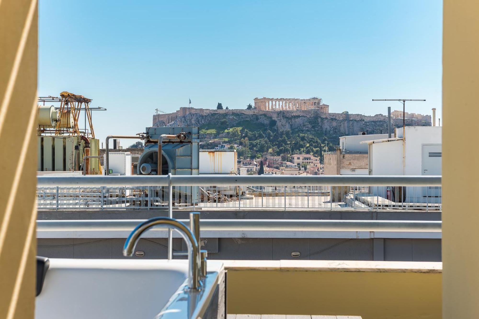 Acropolis View Mini Sky Suite & Hot Tub Athene Buitenkant foto