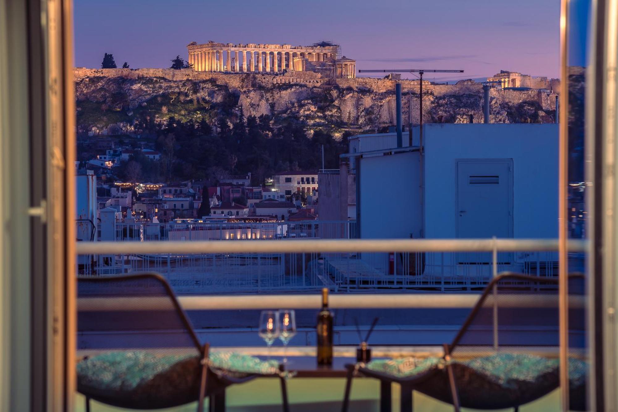 Acropolis View Mini Sky Suite & Hot Tub Athene Buitenkant foto