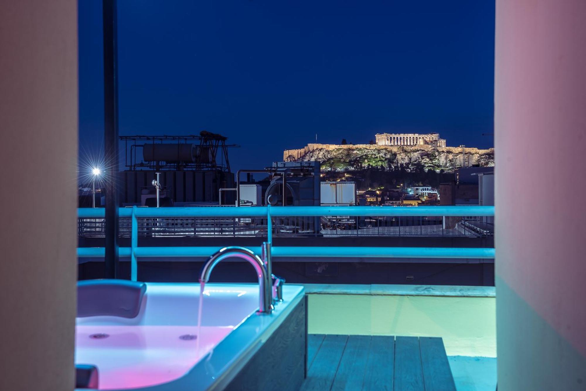 Acropolis View Mini Sky Suite & Hot Tub Athene Buitenkant foto
