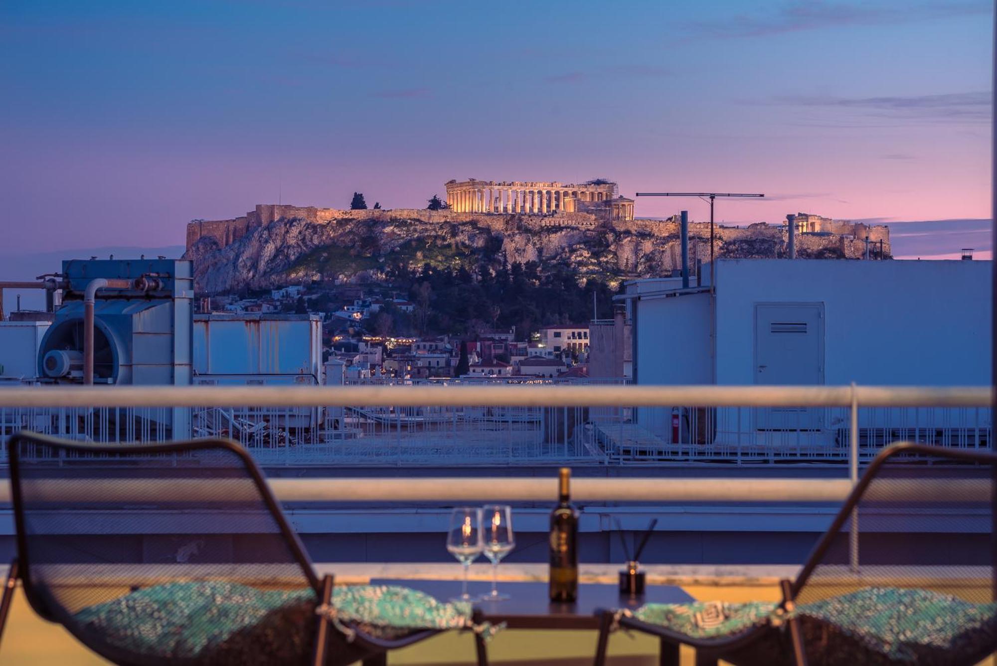 Acropolis View Mini Sky Suite & Hot Tub Athene Buitenkant foto