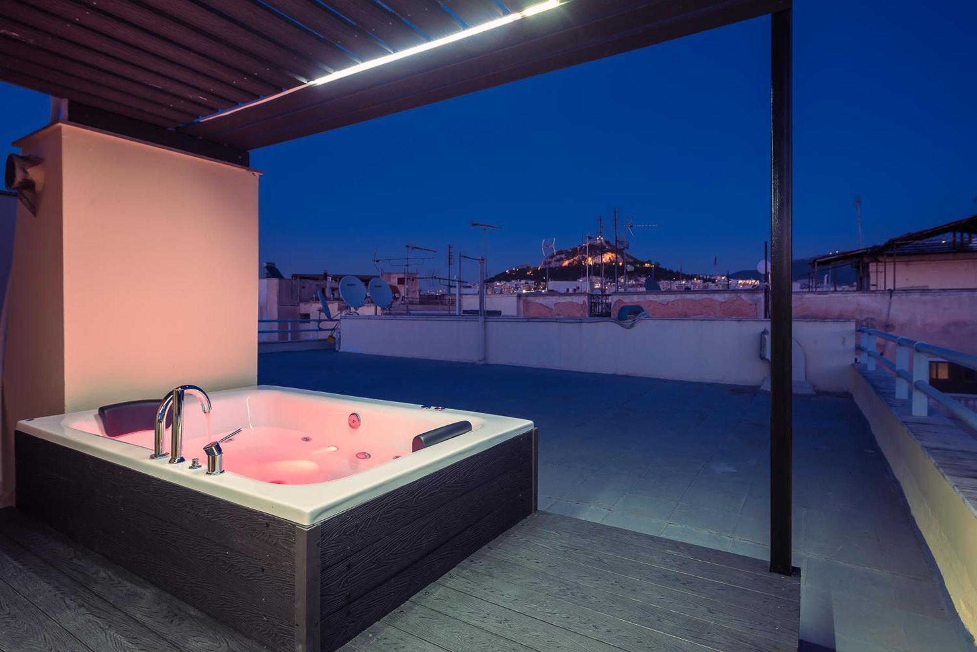 Acropolis View Mini Sky Suite & Hot Tub Athene Buitenkant foto